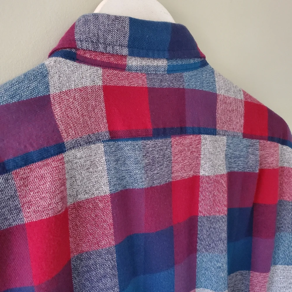 J. Crew M Ivy League Preppy Country Plaid Flannel Slim Fit Button Down Shirt